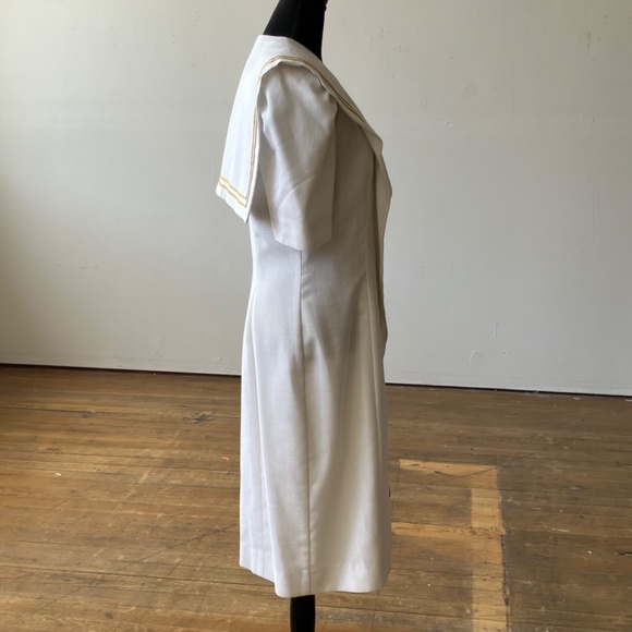 Vintage white and Gold sailor inspired dress - Picture 5 of 8